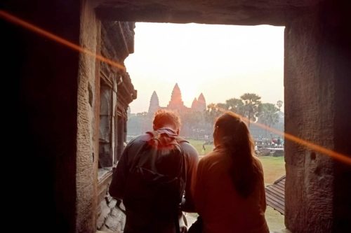 Angkor Sunrise Tour with three main temples half-day tour small group shared tour by siemreapshuttletour.com