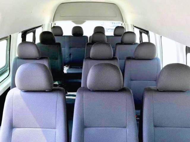 Siem Reap Shuttle tours Nissan Urvan interior view