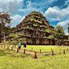 A couple take a long journey explore the secret of Koh Ker on 2-day Beng Mealea & Floating villages Tour by siemreapshuttle.com