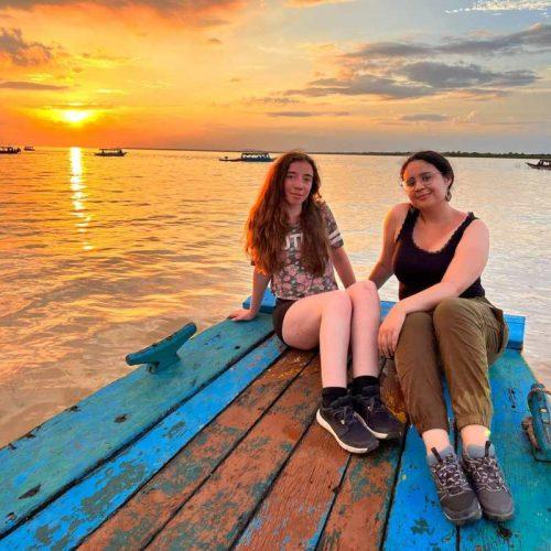 Bring your mate and experience the authentic floating villages of Kompong Phluk in Sunset on 2-Day Lost City of Koh Ker, Beng Mealea & Floating villages Tour by siemreapshuttle.com
