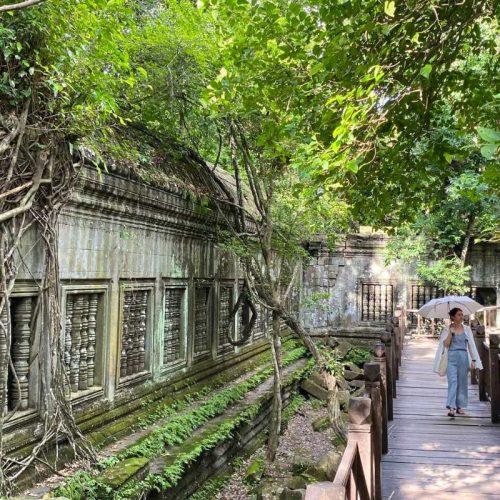 Explore the secret of Beng Mealea temple at your pace on 2-Day Lost City of Koh Ker, Beng Mealea & Floating villages Tour by siemreapshuttle.com