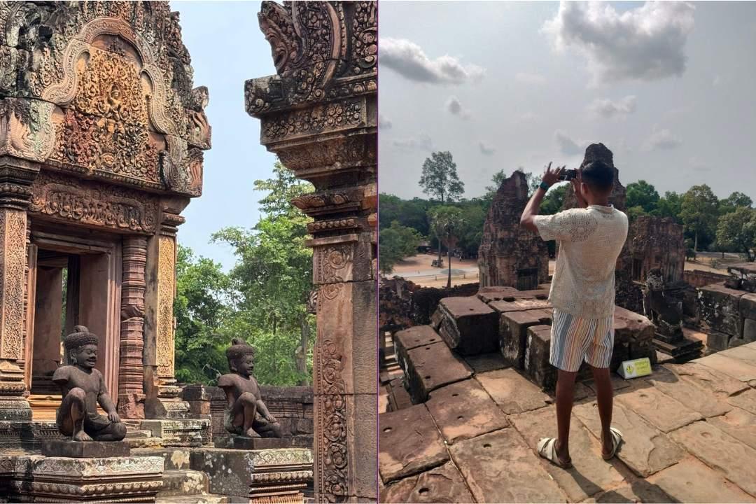 See Banteay Srei detailed carvings and the Grand Angkor Loop in one easy day
