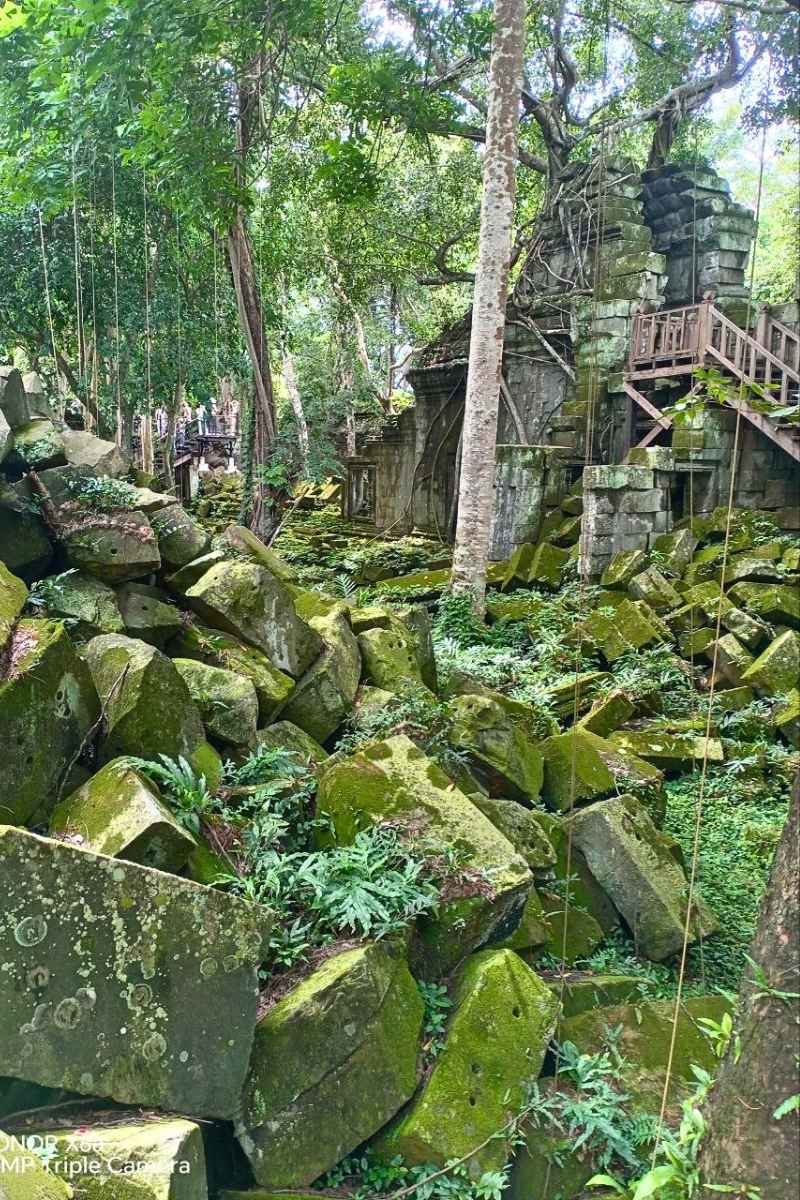 Beng Mealea Collapsed Gallery Backdrop for a Guide Photo