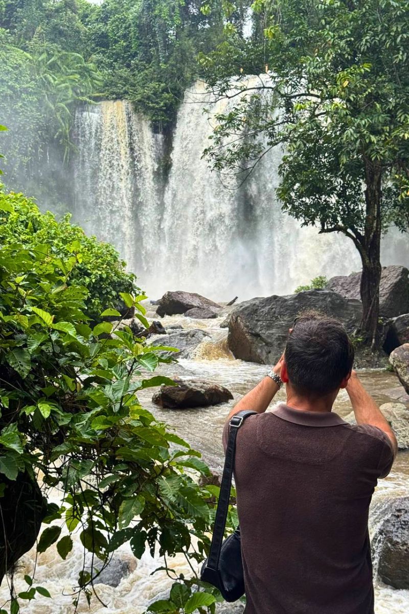 Kulen Mountain Waterfalls and Banteay Srei Temple Tour Cool Waterfall Escape