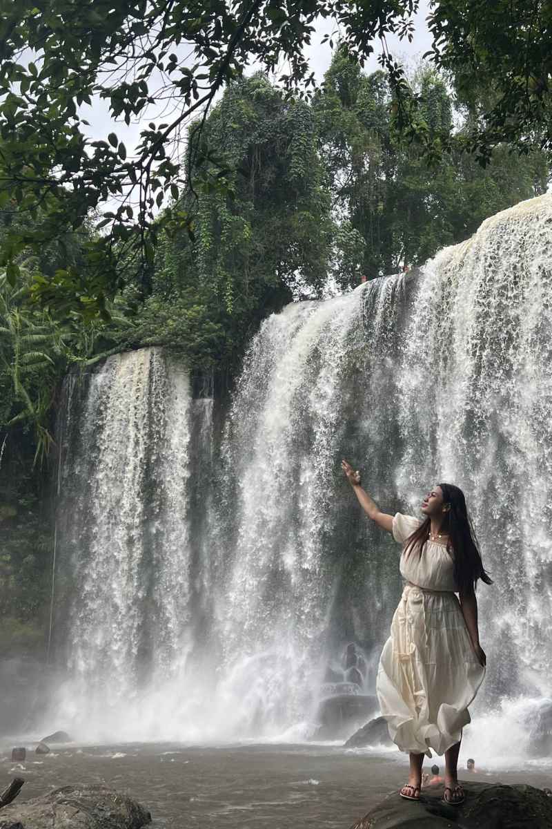 Kulen Waterfall Swimming in Phnom Kulen National Park