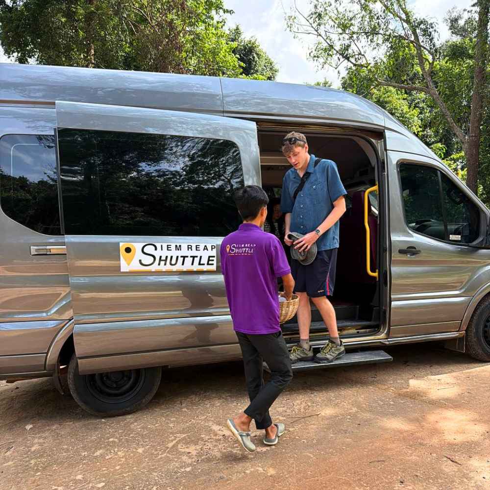 Private Driver Service to Banteay Srei Temple and Kulen Mountain Scenic Countryside Road North of Siem Reap