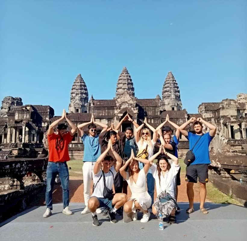 Explore Angkor with Bayon Temple and the world-famous Ta Prohm (Tomb Raider) Temple small group shared tours by siemreapshuttle.com