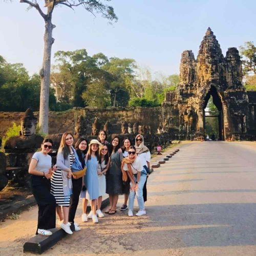 Explore Angkor with Bayon Temple - at the Angkor Thom gate