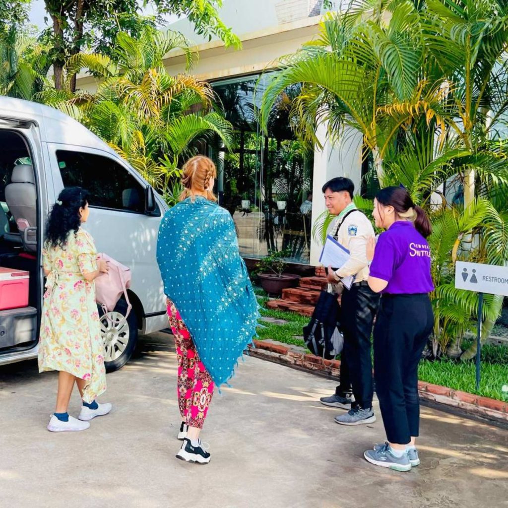Siem Reap Shuttle Tour Hospitality and Greetings while Guests arrival at the waiting lounge.